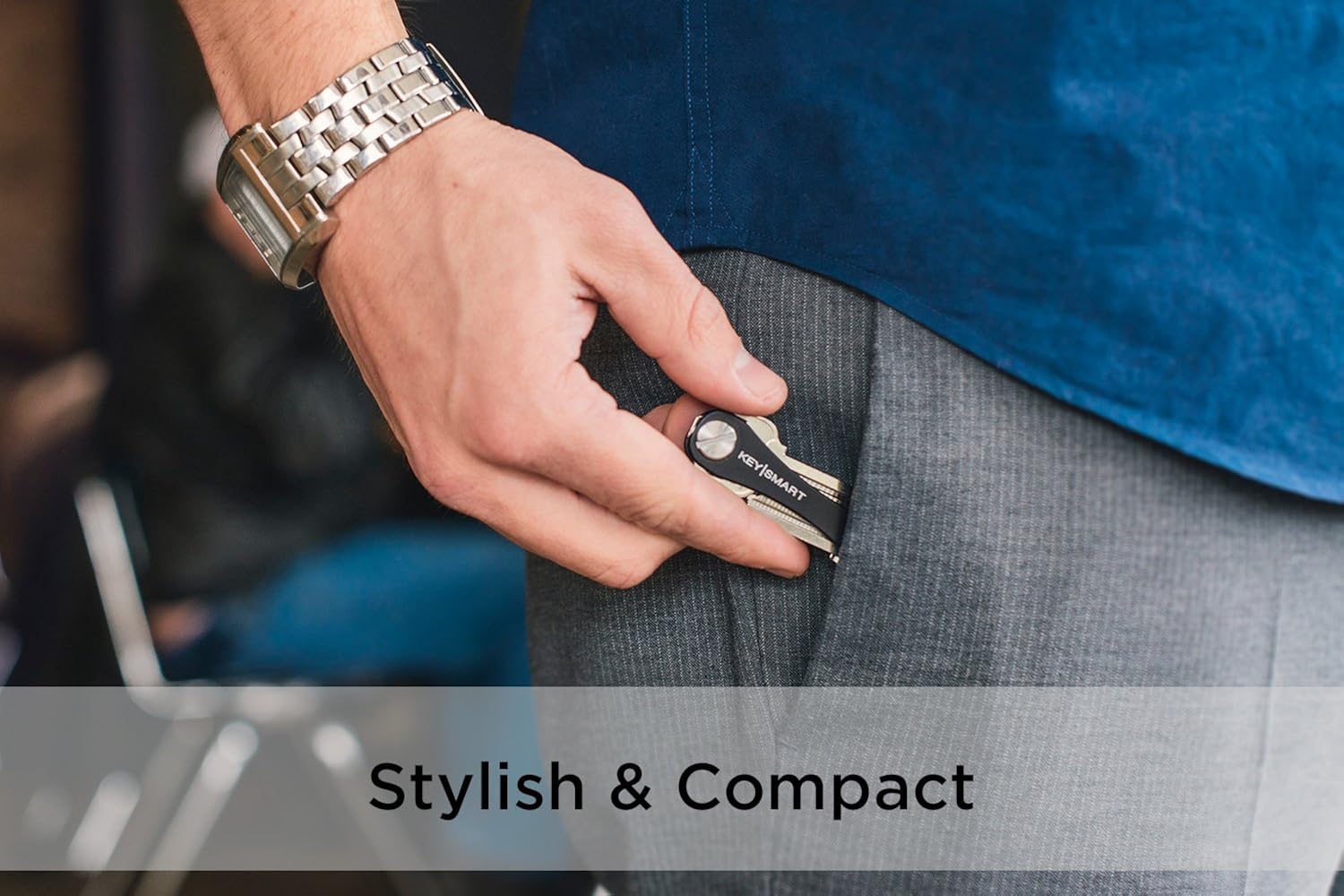 KeySmart Classic - Compact Key Holder and Keychain Organizer (up to 14 Keys, Black): Office Products
