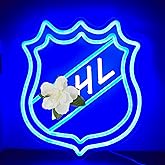 Neon Signs - Sports Enthusiasts' Ultimate Wall Decor Hockey LED Light for Game Room, Bedroom, or Man Cave，Christmas、Birthday Gigfts for boys