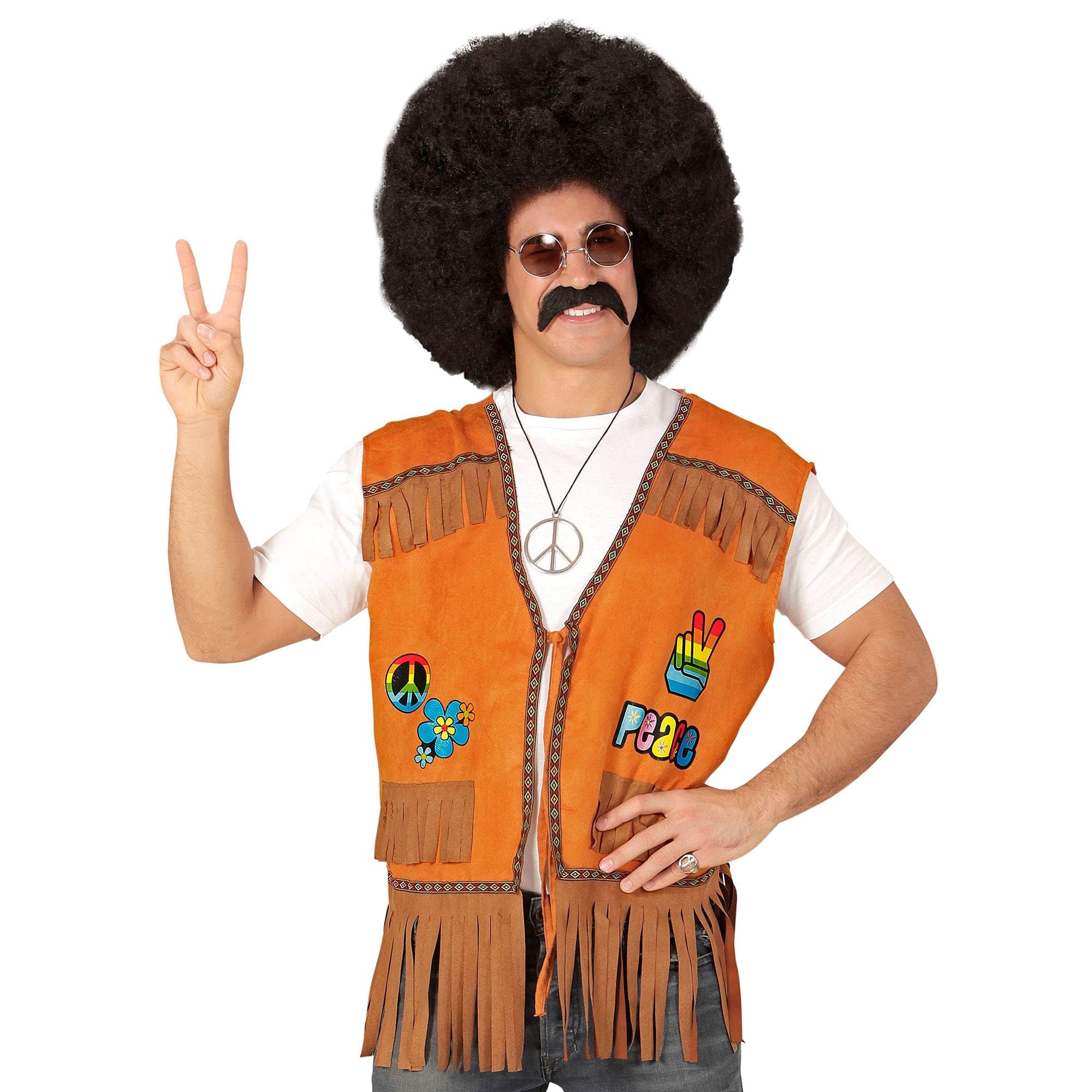 Widmann Hippie Vest Unisex Extra Large Fancy Dress Costume