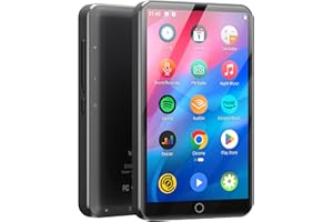 MECHEN MP3 Player with Bluetooth and WiFi，MP3 MP4 Player with Spotify，Audible，Pandora，Amazon Music，4" IPS Touch Screen Android Music Player with Speaker, Up to 512 GB (Gray)