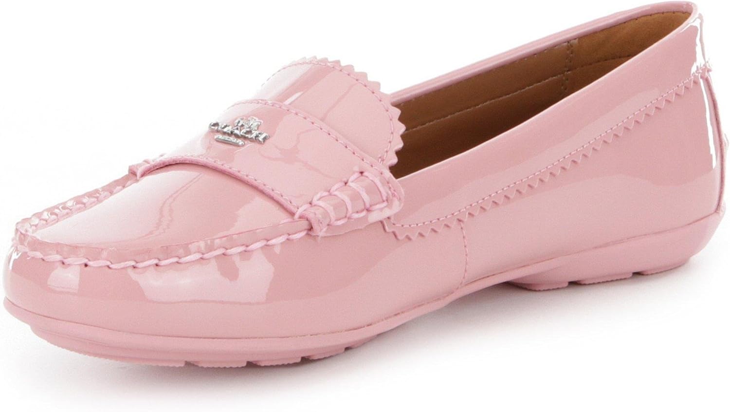 pink coach loafers