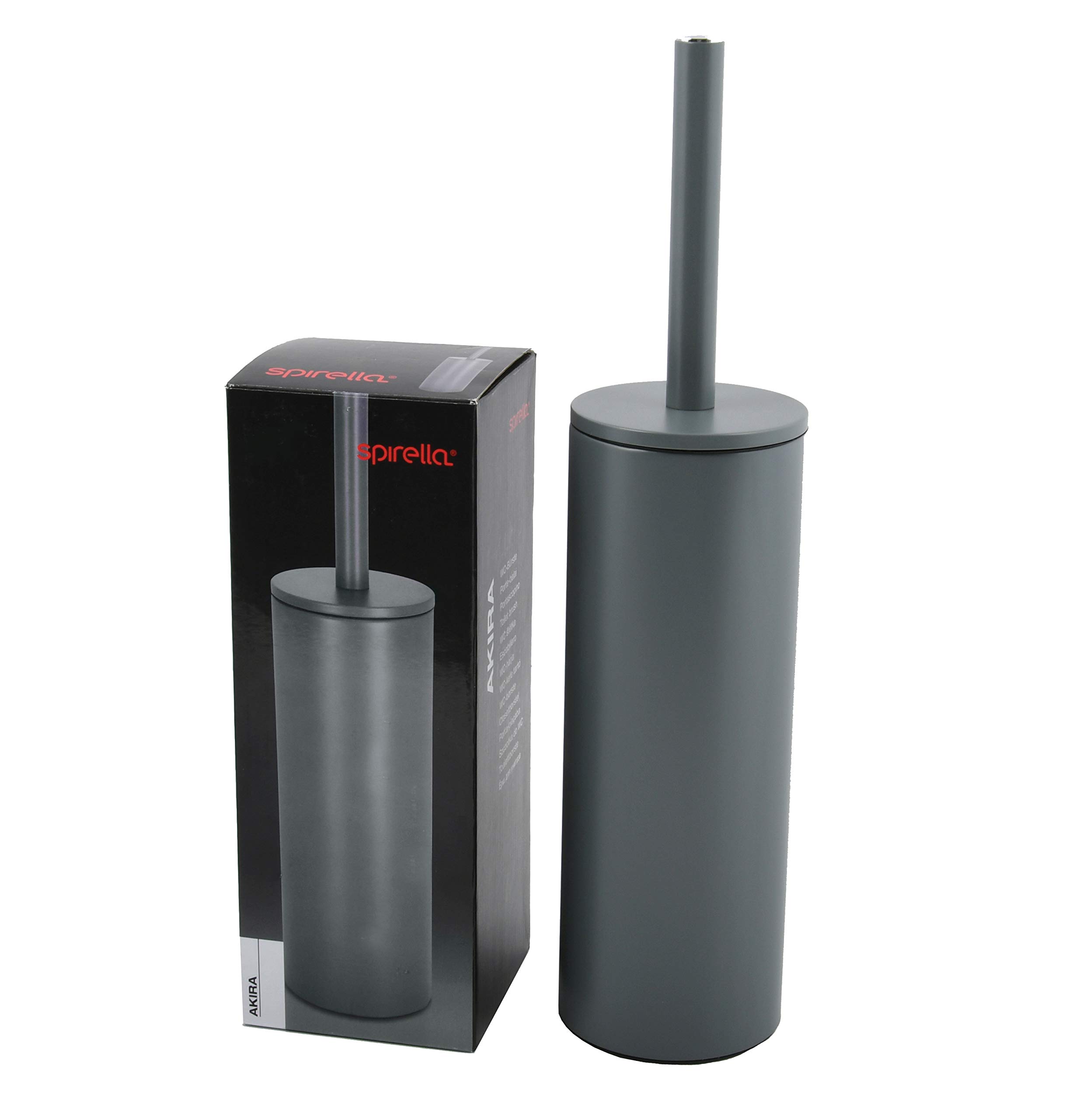 SPIRELLA BATH BRUSH with Akira Stainless Steel Bracket Matte Grey