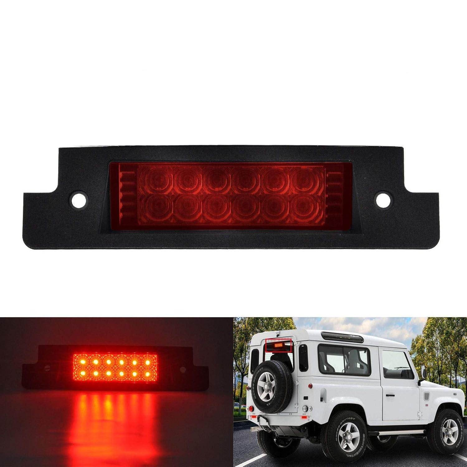 LED Third Brake Lamp for Land Rover Defender 90/110 Discovery Red Stop