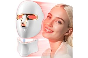 ONLUKY Red Light Therapy Mask for Face,Cordless LED Face Mask Light Therapy,USB C Rechargeable,Infrared Lights Masks for Home Working Travel Yoga Sleep