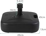 Sekey 24kg Parasol Base 32-38mm Water Sand Fillable Stand Black view 6