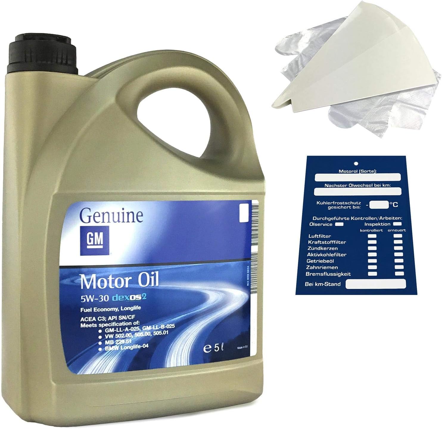 Original GM Dexos 2 Engine Oil Set 5w30 Funnel Trailer 5L Amazon.co.uk