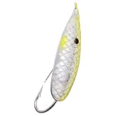 Johnson SM1/4-CHF Silver Minnow, Chartreuse Flash, 1/4-Ounce