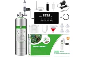 HYGGER CO2 Upgraded 2L/5L Aquarium CO2 Generator System with Timer-Enabled Motor Valve, Upgrade CO2 System Kit with Quick-Release Structure for Aquarium Plants Tanks (2L)