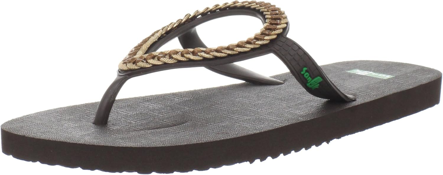 brown sanuk flip flops
