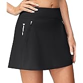 Ewedoos Golf Skirts for Women High Waist Tennis Skirt Athletic Skort for Woman with Zipper Pockets