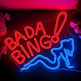 Bada Bing Neon Signs for Wall Decor Dimmable Lady Bady Neon Light Sign Led Neon Signs for Man Cave Light Up Sign for Bedroom Bar Pub Store Club Party Dance Studio