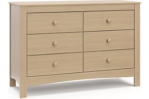 Graco Noah 6-Drawer Dresser (Driftwood) – GREENGUARD Gold Certified, Wood Dresser for Bedroom, Kids & Nursery Storage Chest, Safety Interlocking Drawers, Pre-Installed Tracks, Kids Chest