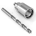 Peachtree Woodworking Supply 1" x 8 tpi Bottle Stopper Chuck with Pilot Hole Drill Bit To Mount A Bottle Stopper Blank To Your Lathe Without A Jaw Chuck. For use with 3/8" x 16tpi Bottle Stoppers