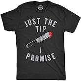 Crazy Dog Halloween Shirts Just The Tip I Promise Funny Halloween Shirts for Men