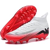 Up run Men's High Top Soccer Shoes FG Long Spikes Adult Football Shoes Lightweight Professional Athletic Training