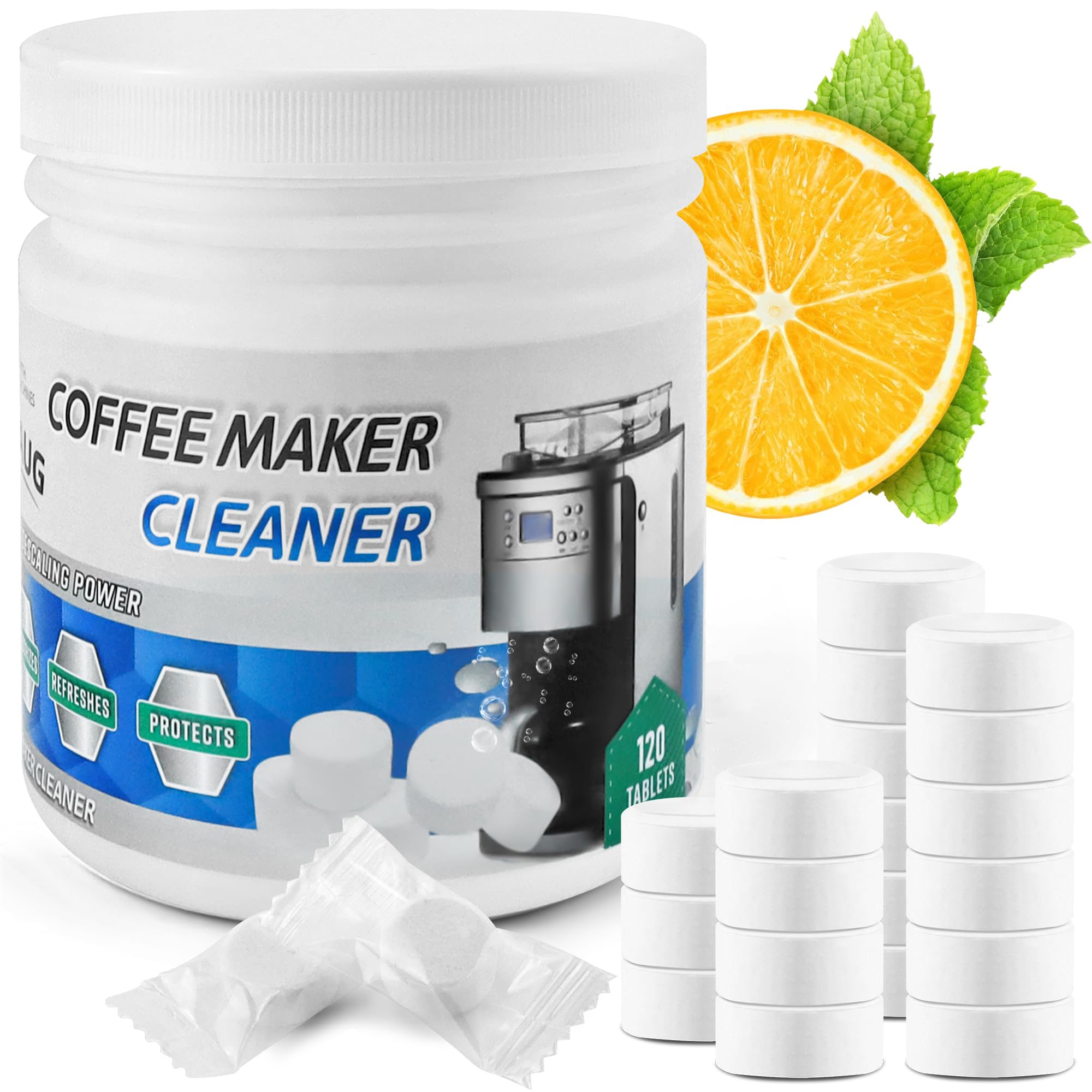 Photo 1 of ROOAUG 120 Tabs Coffee Maker Cleaner,Espresso Machine Cleaning Tablets Compatible for all Co.ffee Machine Models-Cleaning Tablets for Coffee Machine exp date 1/25/2026