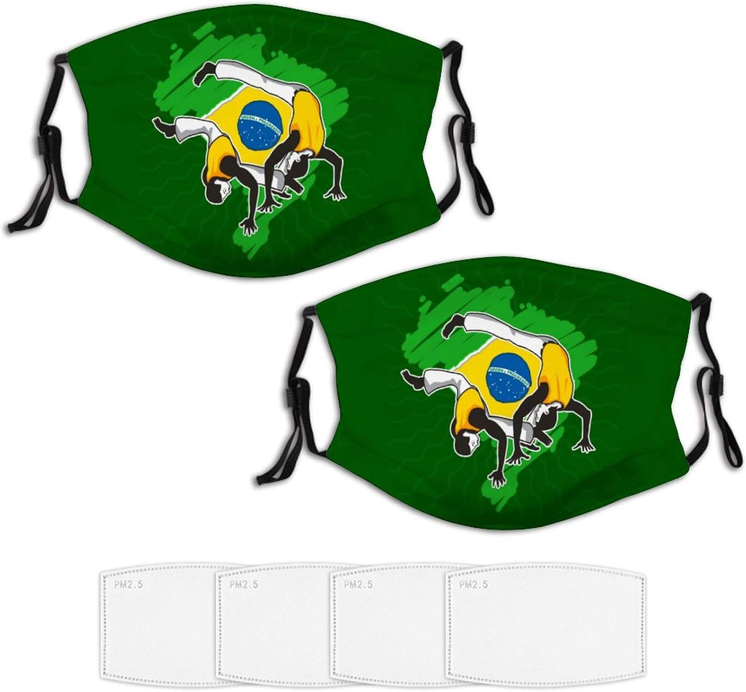 Máscara facial de Capoeira, lavable, para adulto, reutilizable, 2