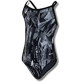 Sporti Thin Strap Girls' Athletic One-Piece Swimsuit – Multi Color Competitive Bathing Suit Swimwear for Youth Swimmers