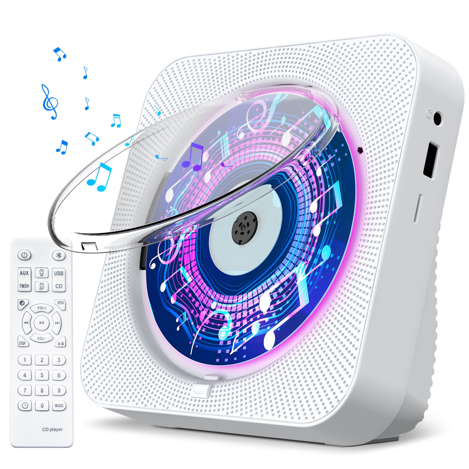 Gueray CD Player with Speakers Bluetooth Desktop CD