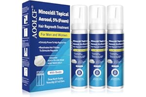 AOOLCF 5% Topical Minoxidil Foam, Minoxidil for Men and Women, Infused with Biotin, Hair Growth Treatment, Supports Thicker and Fuller Hair & Beard (Minoxidil Foam, 6.33oz, 3 Month Supply)