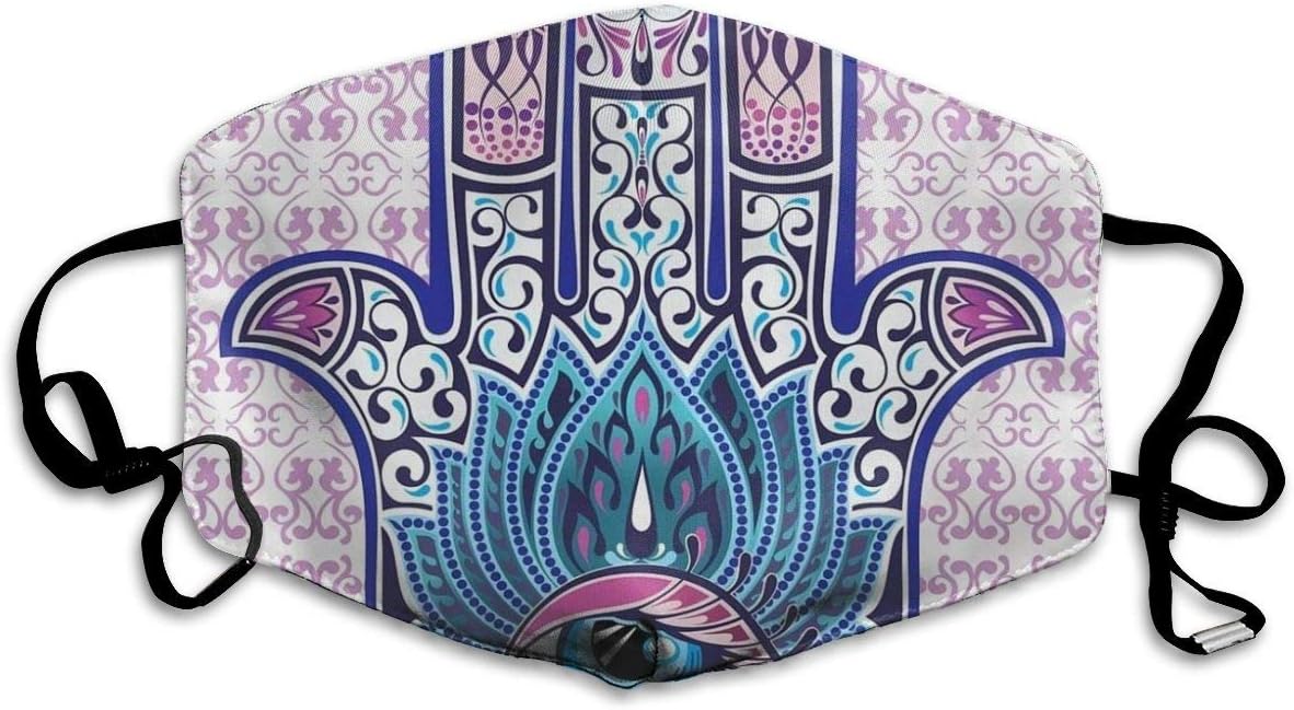 Cosicstore Ornaments Fatima Hamsa Hand Evil Eye Unisex Full-Coverage Tube Face Mask Bandanas UV Protection Neck Gaiter Headband