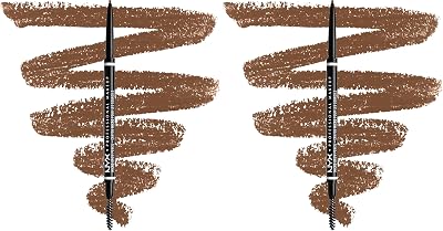 NYX Micro Brow Pencil Dual Ended Ash Brown Pack of 2