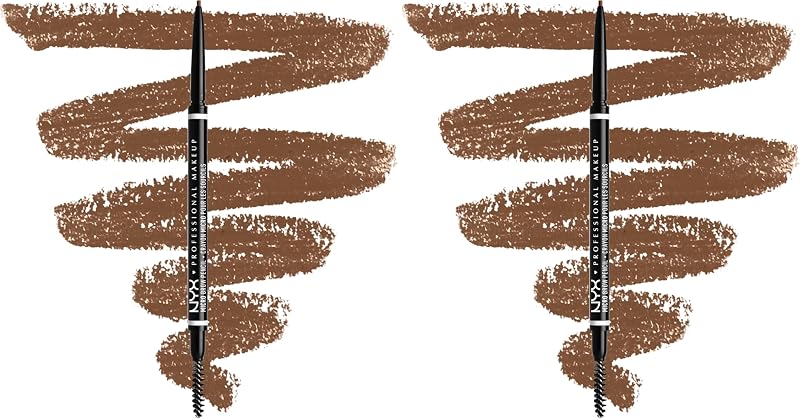 NYX Micro Brow Pencil Dual Ended Ash Brown Pack of 2