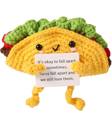 Poupée Tricotée Positive | Figurine Décorative D'encouragement Pour Soutien émotionnel | Poupée Animale Mignonne Pour Femme, Petite Amie, Fille, Sœurs, Camarades De Classe