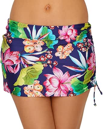 Amazon.com: La Blanca Bora Bora Drawstring Skirted Hipster Swim Bottom (LB8YA91) 8/Midnight 