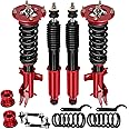 ASTOU Adjustable Coilover Struts Fit for Ford for Mustang 2005-2014 Replace Coilover Struts Shock Struts Kits Assembly(Red)