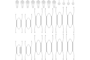 Hotop 12 Pieces Plate Hangers for Wall 6/8/10 Inch Stainless Steel Wire Invisible Plate Hangers Heavy Duty Display Holders wi