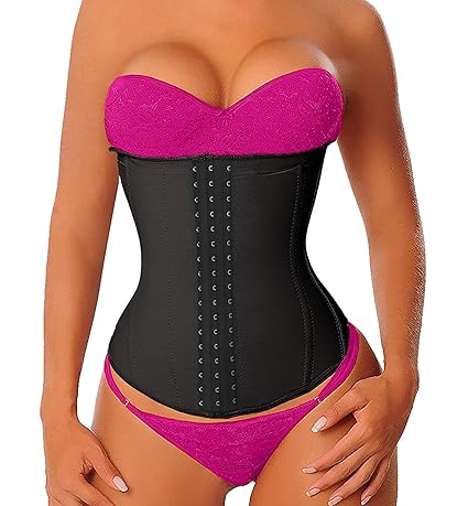 YIANNA Damen Latex Waist Trainer Korsett Bauch Weg Sport Unterbrust Corsage Body Shaper