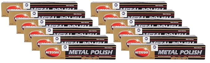 12x AUTOSOL Metal Polish Edel Chromglanz Metall Politur Chrompolitur 75 ml