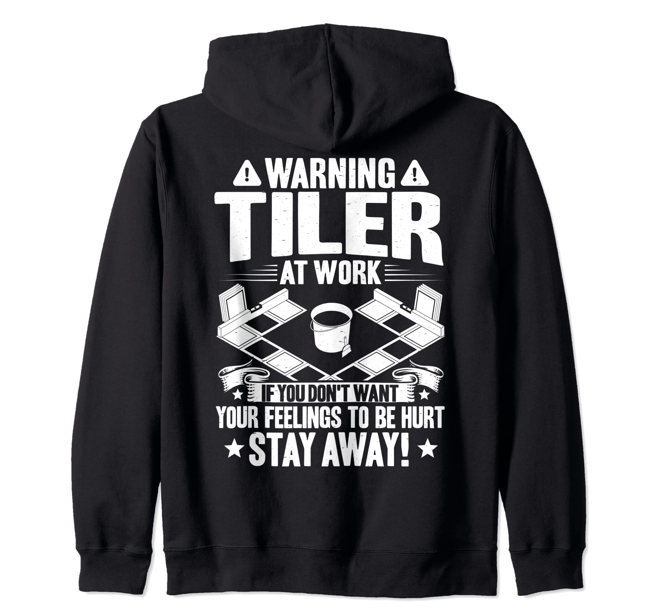 Tile Man Tile Setter At Work Floor Tiler Zip Hoodie