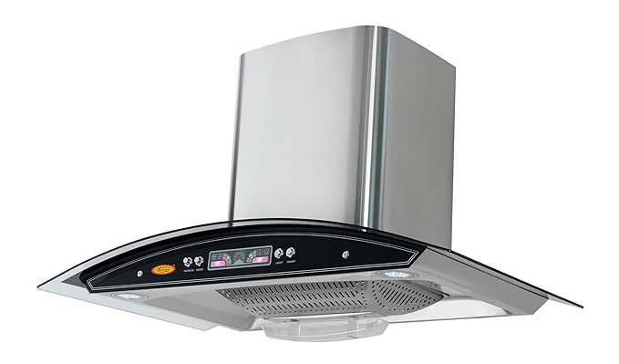 Surya Rangehood Kitchen Chimney with Stainless Steel Filter in Stainless Steel (Silver, EX1400TD-Disco)