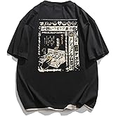 Aelfric Eden Mens 90s Vintage Oversized Shirts Unisex Harajuku T Shirt Print Graphic Tees Casual Summer Streetwear Top