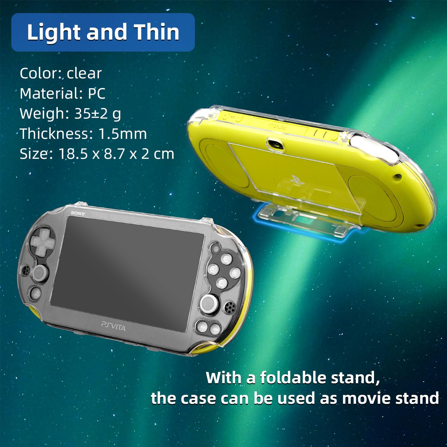 OSTENT Protective Clear Crystal Hard Guard Case Cover for Sony PS Vita PSV 2000 PCH-2000