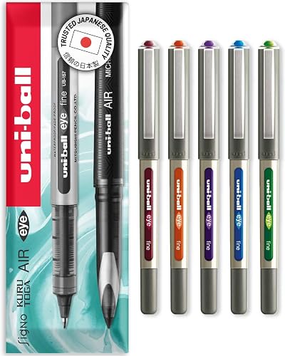 uni-ball EYE UB-157E Rollerball Pens 0.7mm Pack of 5 Tropical