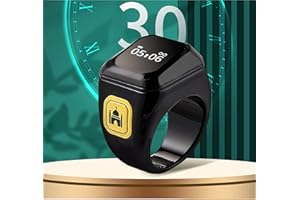 Yuentoen Finger Counter,Digital Tasbih Tally Counter Ring with 0.49in Screen, Smart Finger Tally Counter,APP Support, Prayer 