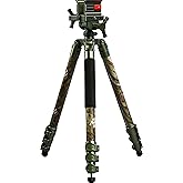 Clamping Tripod Rest Camo Tripod Stand with Integrated Clamp Head Bubble Level Sturdy Aluminum Frame Lightweight Adjustable Legs for Outdoors(Snakeskin Camo)