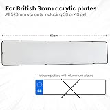 PRO Number Plate Holder 2x Black Frameless Universal UK view 6