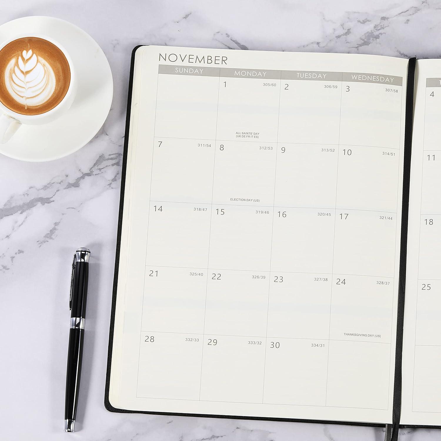 2021-2022 Planner - Weekly, Monthly and Year Planner with Pen Loop, to Achieve Your Goals & Improve Productivity, Thick Paper, Inner Pocket, 8.5" x 11", Black : Office Products