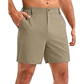 Pudolla Men's Casual Shorts 7"/9"/5" Lightweight Golf Shorts with 3 Pockets Stretch Quick Dry Comfy Work Shorts