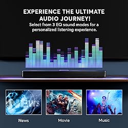 GEOYEAO Sound Bar for Smart TV w/Dolby Atmos 2.1 ch