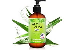Honeyskin Soothing Aloe Vera Gel Made in the USA with Natural Ingredients - Give Yourself Relief From Sunburn and Dry Skin During the Hot Summer Days (8 Fl Oz)
