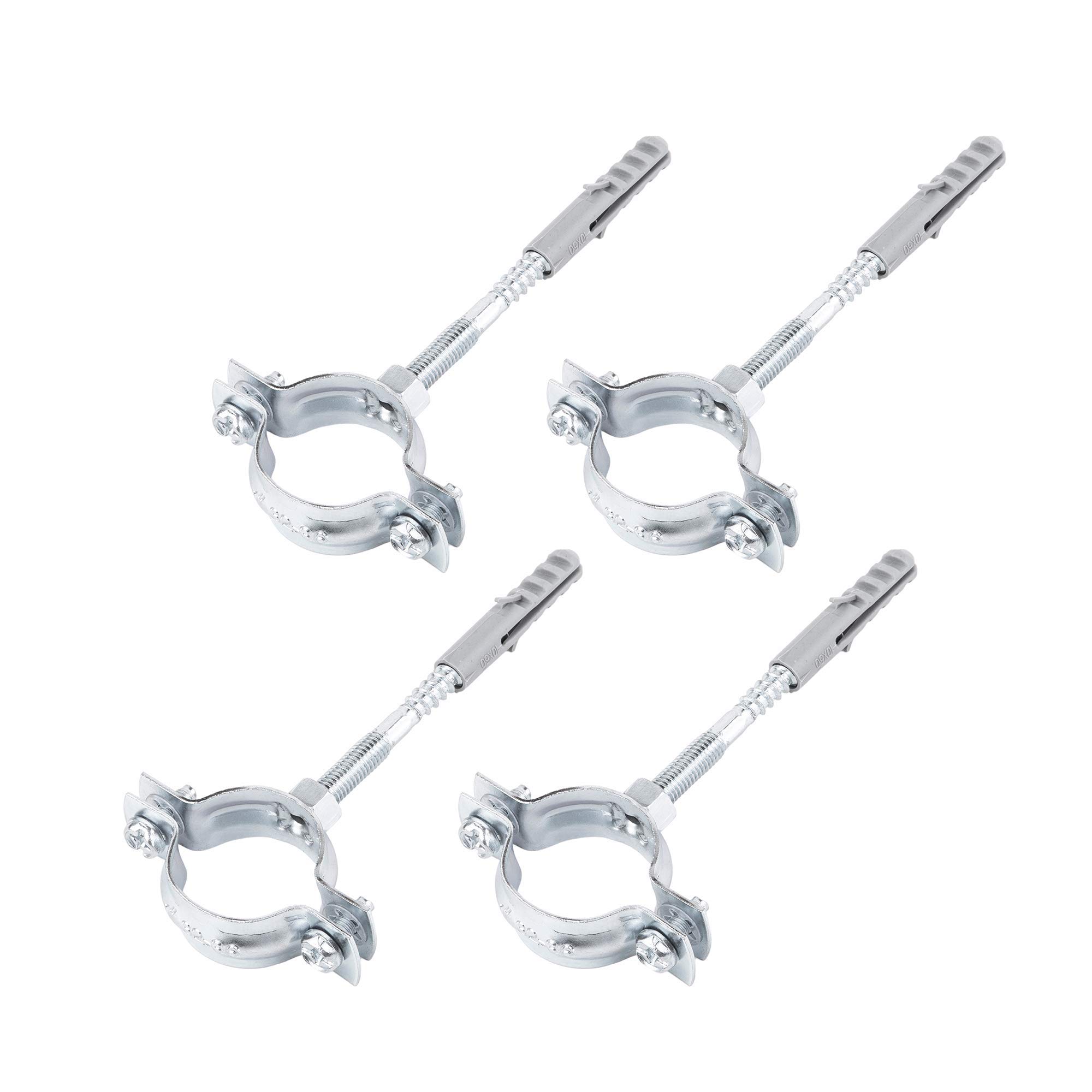 (Pack of 4 pcs) Metal Pipe Brackets Clips Clamps for Ø 32-36 mm Pipes (4)