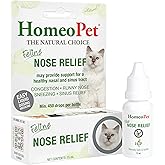 HomeoPet Feline Nose Relief, Nasal Supplement for Cats, 15 Milliliters | Natural nasal and sinus support for cats, safe and gentle homeopathic formula, liquid drops suitable for daily use