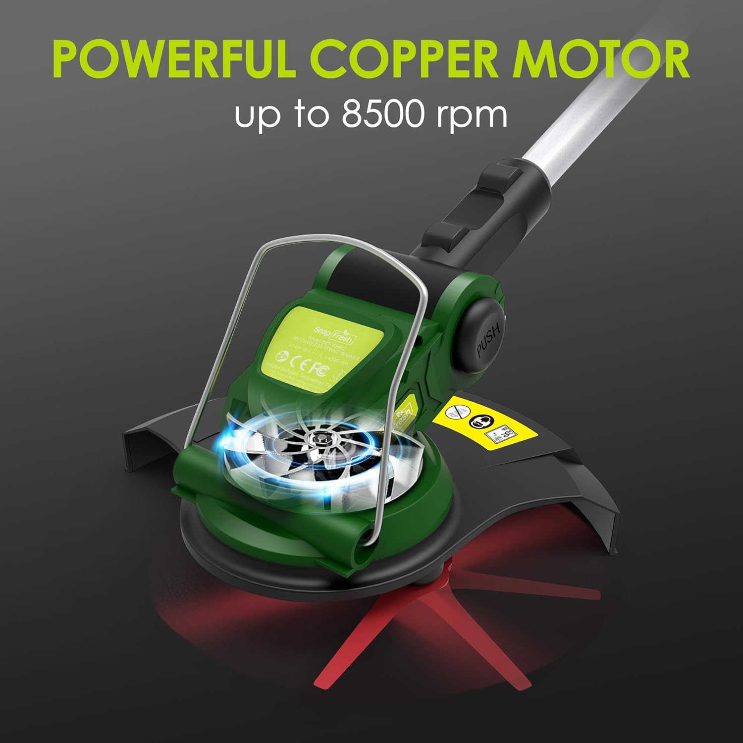 Cordless String Trimmer - Weed Trimmer/Eater Battery Powered, 18V Grass Trimmer with Battery & Charger, Electric Lawn Trimmer for Weed-Wacking, Ideal for Weed-Eating (3.0Ah Battery&Charger Included) : Garden & Outdoor