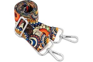 ZOOEASS Silvery Buckles Wide Shoulder Strap Adjustable Replacement Belt Crossbody Canvas Bag Handbag