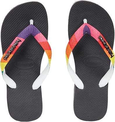 Amazon.com | Havaianas Top Pride Strap Sandals Black 39/40 (US Men's 8, US Women's 9/10) Medium 